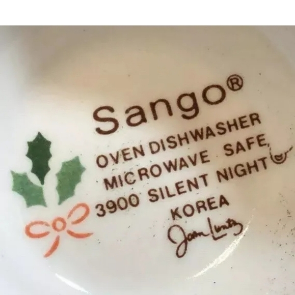 Sango Christmas Silent Night Dinnerware 3 Piece Place Setting New (set 3 of 3) - Picture 7 of 8